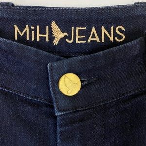 90s NWOT MiH London Jeans 28 Mid Rise Subtle Bootcut Ankle Dark Blue Designer